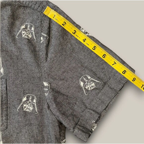 Star Wars Darth Vadar Men's Casual Button Down Shirt Size Medium Gray - Picture 12 of 16